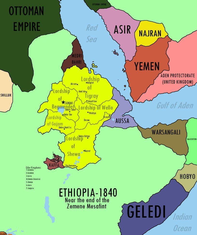 kart av Etiopiske empire
