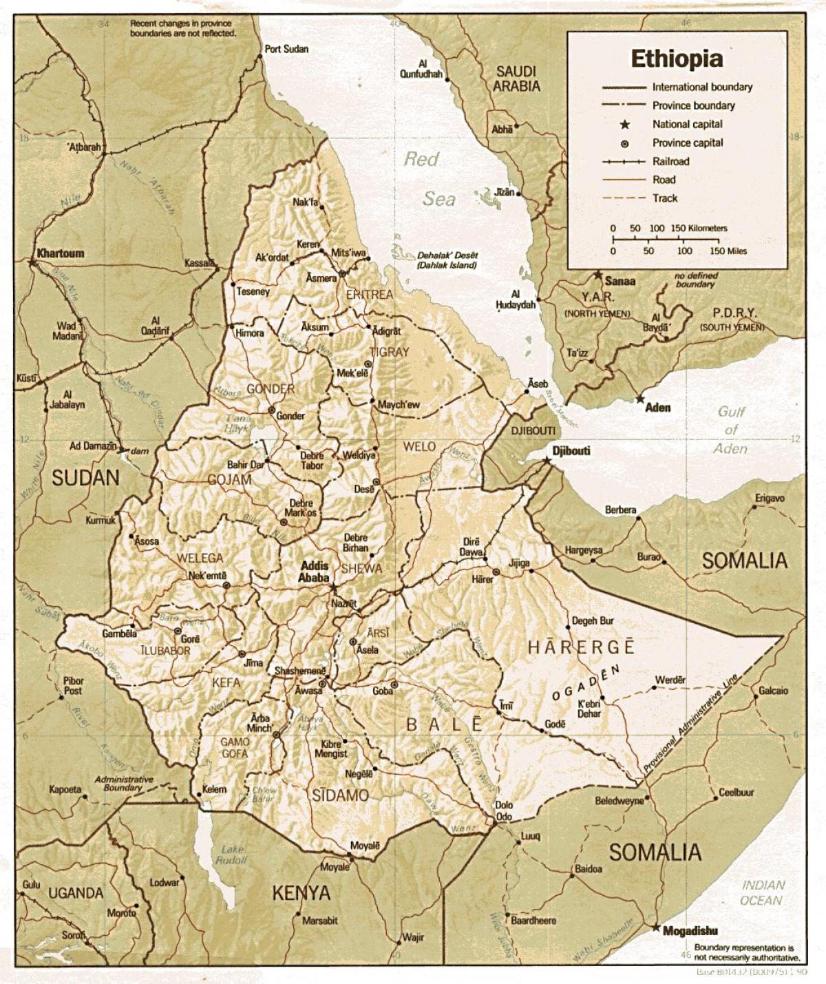 gamle Etiopia kart
