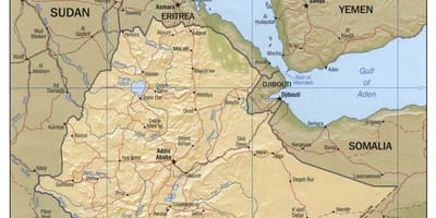 Kart over Etiopia kart 1980