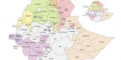 Etiopiske kart av regionen