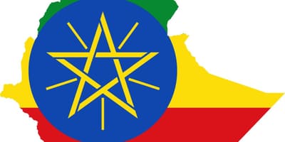 Kart over Etiopia flagg