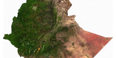 Etiopia satellitt kart