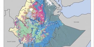Kart av jord kart over Etiopia