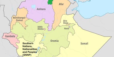 Etiopiske tigray kart